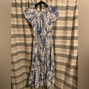 Maxi multi colored blue hint dress